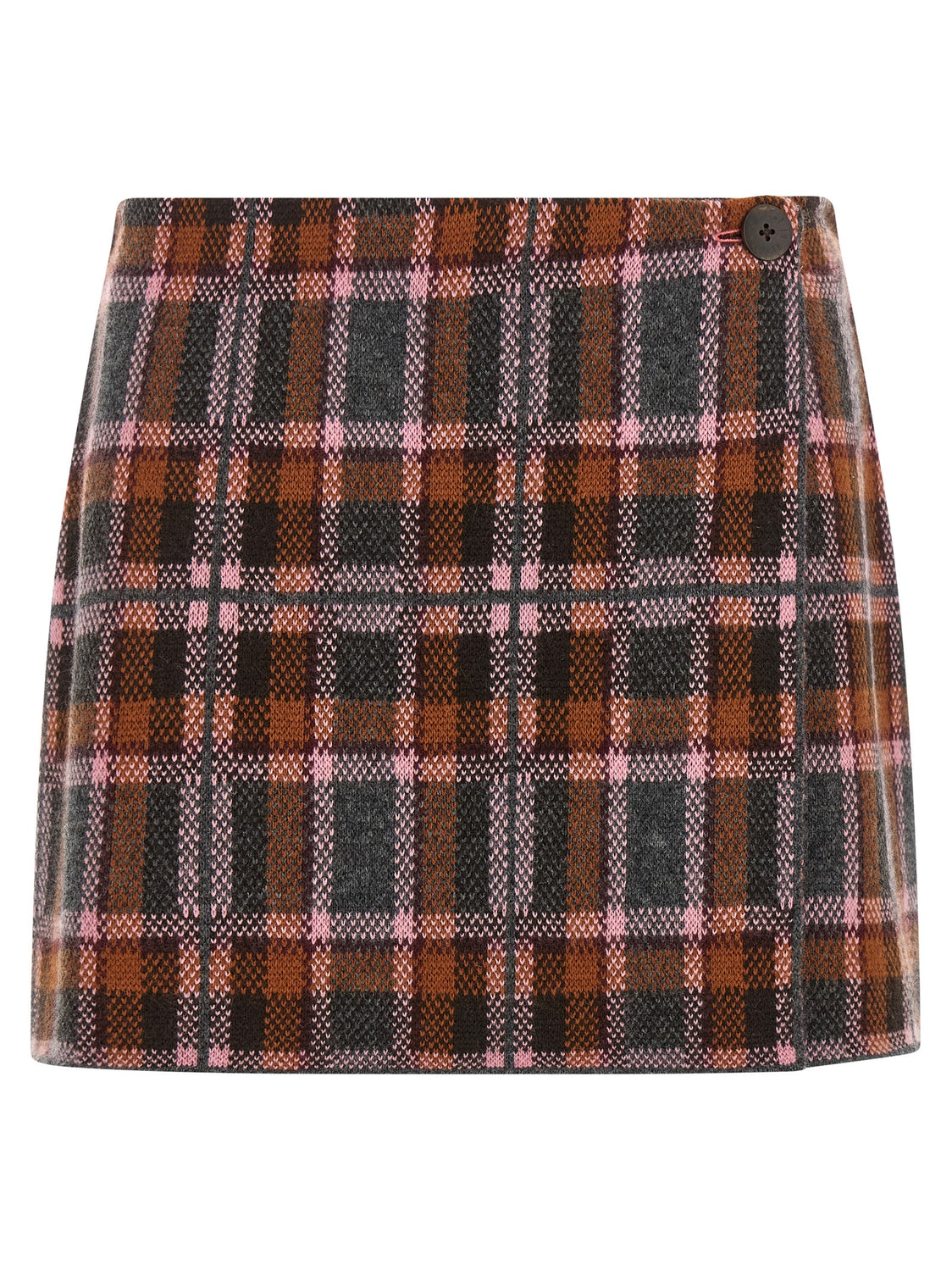 Brown Wool Long Skirt