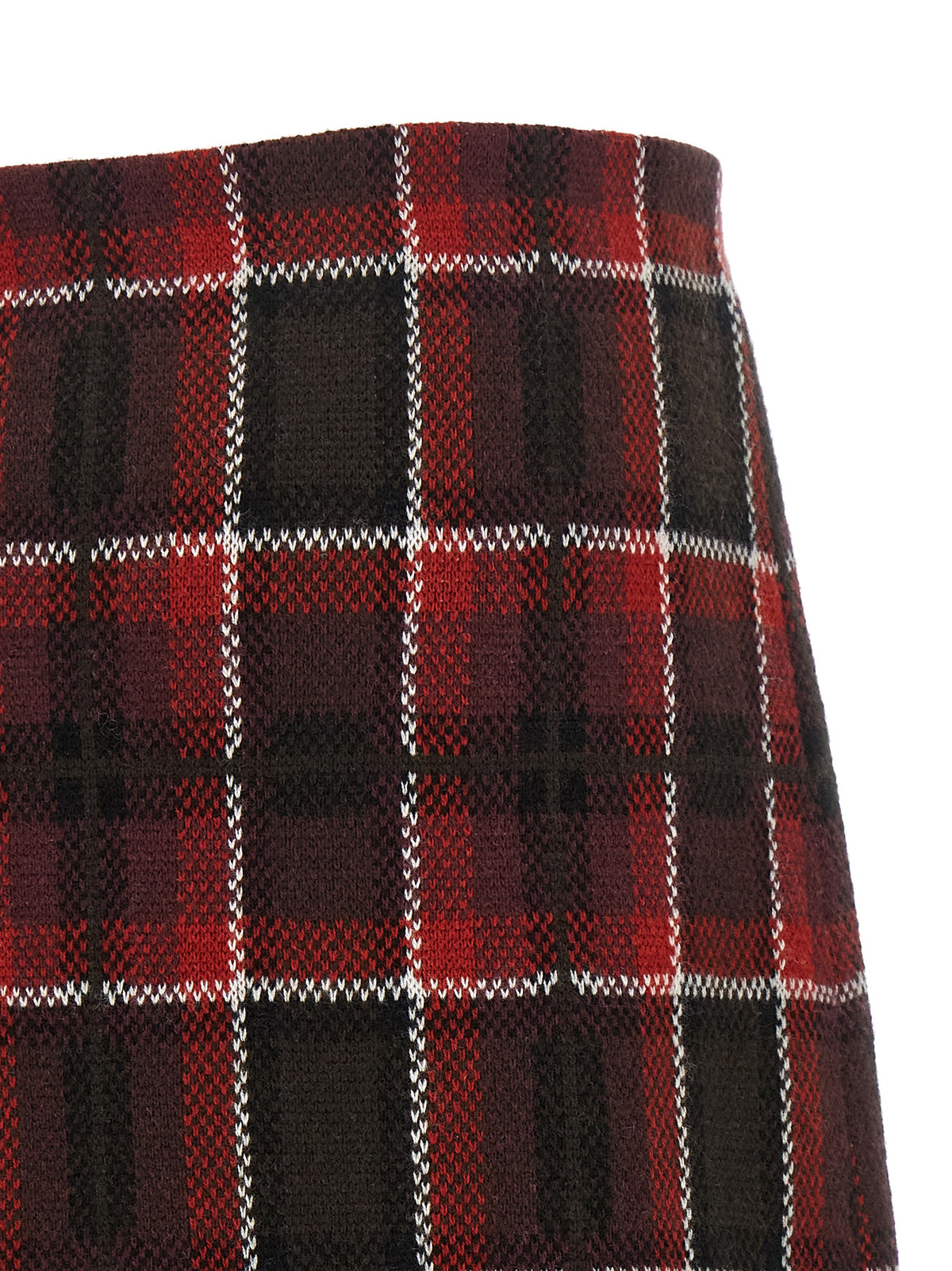 Red Wool Long Skirt