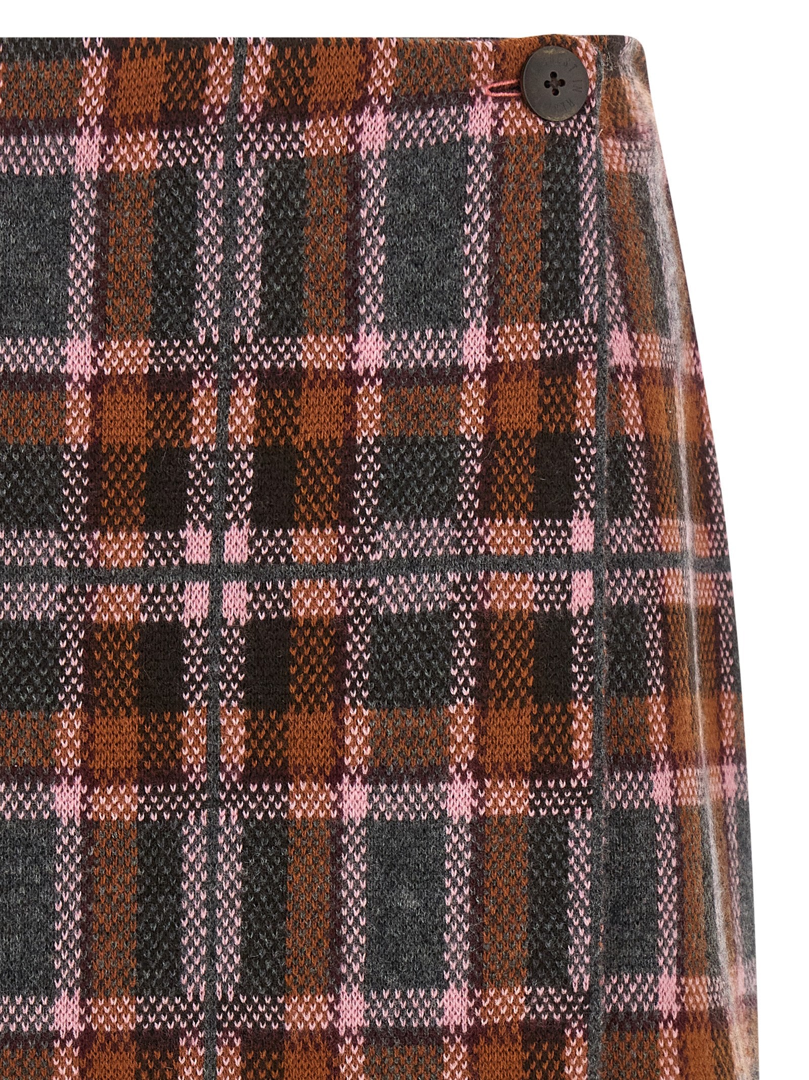 Brown Wool Long Skirt