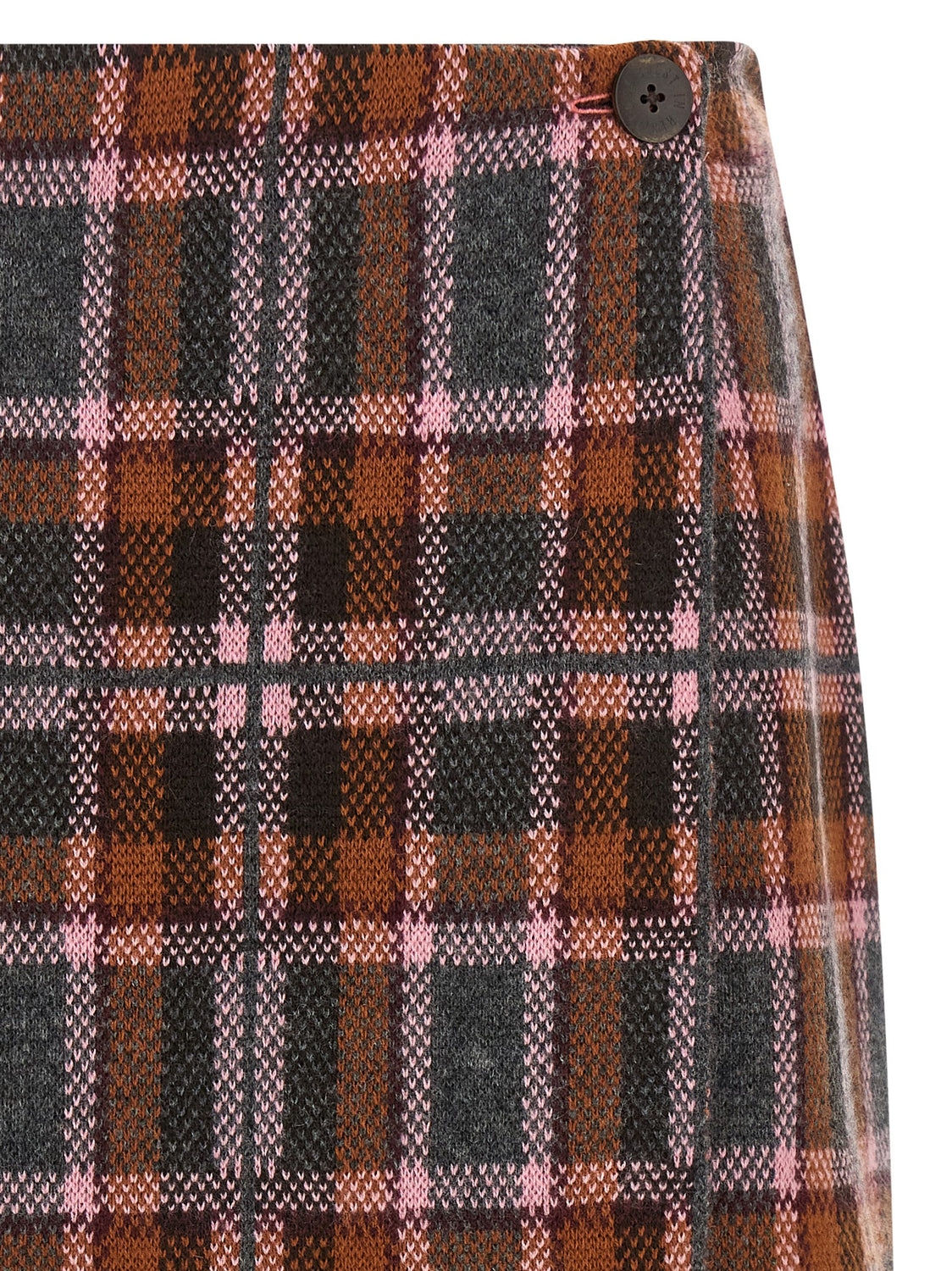 Brown Wool Long Skirt