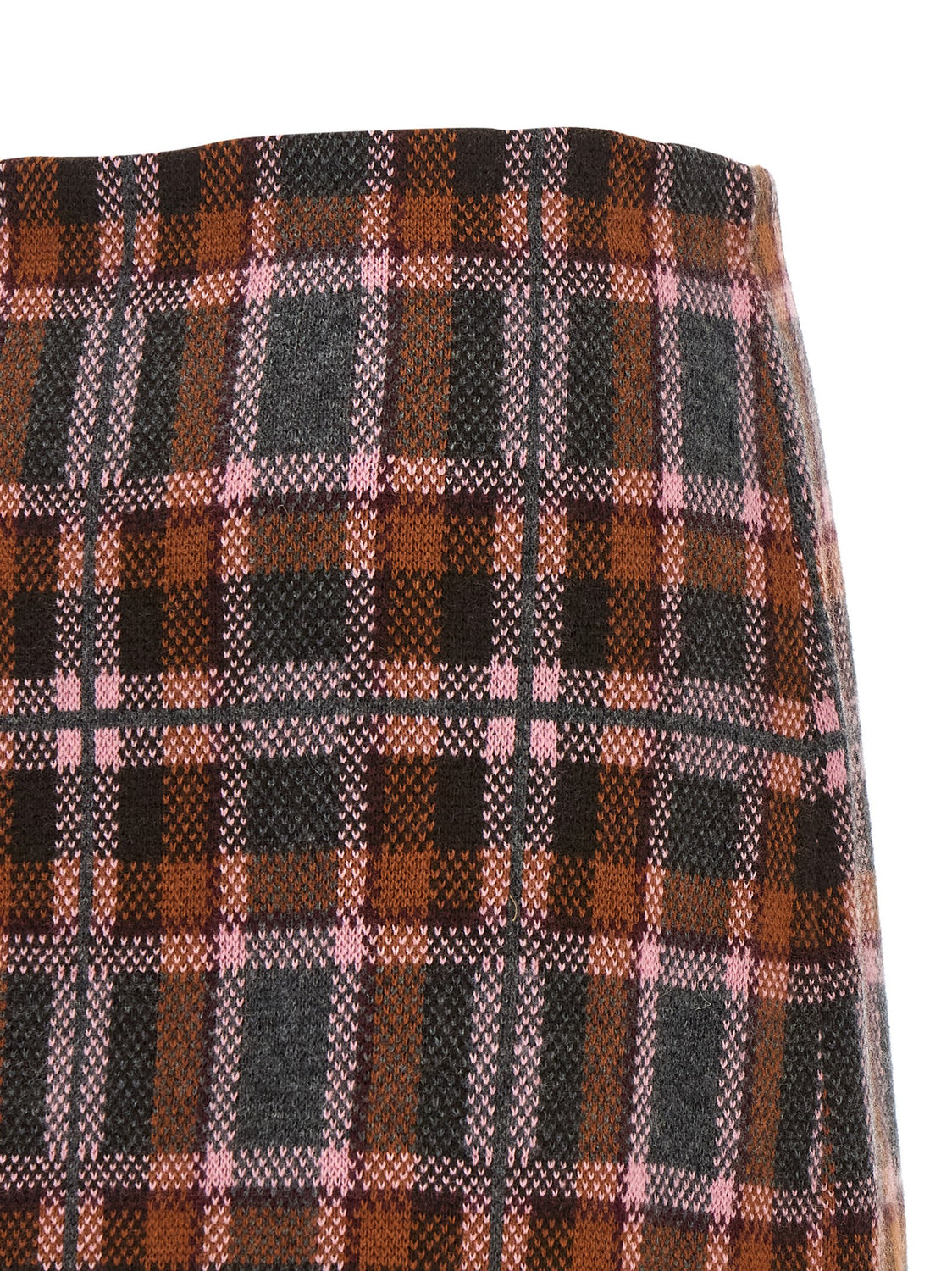 Brown Wool Long Skirt