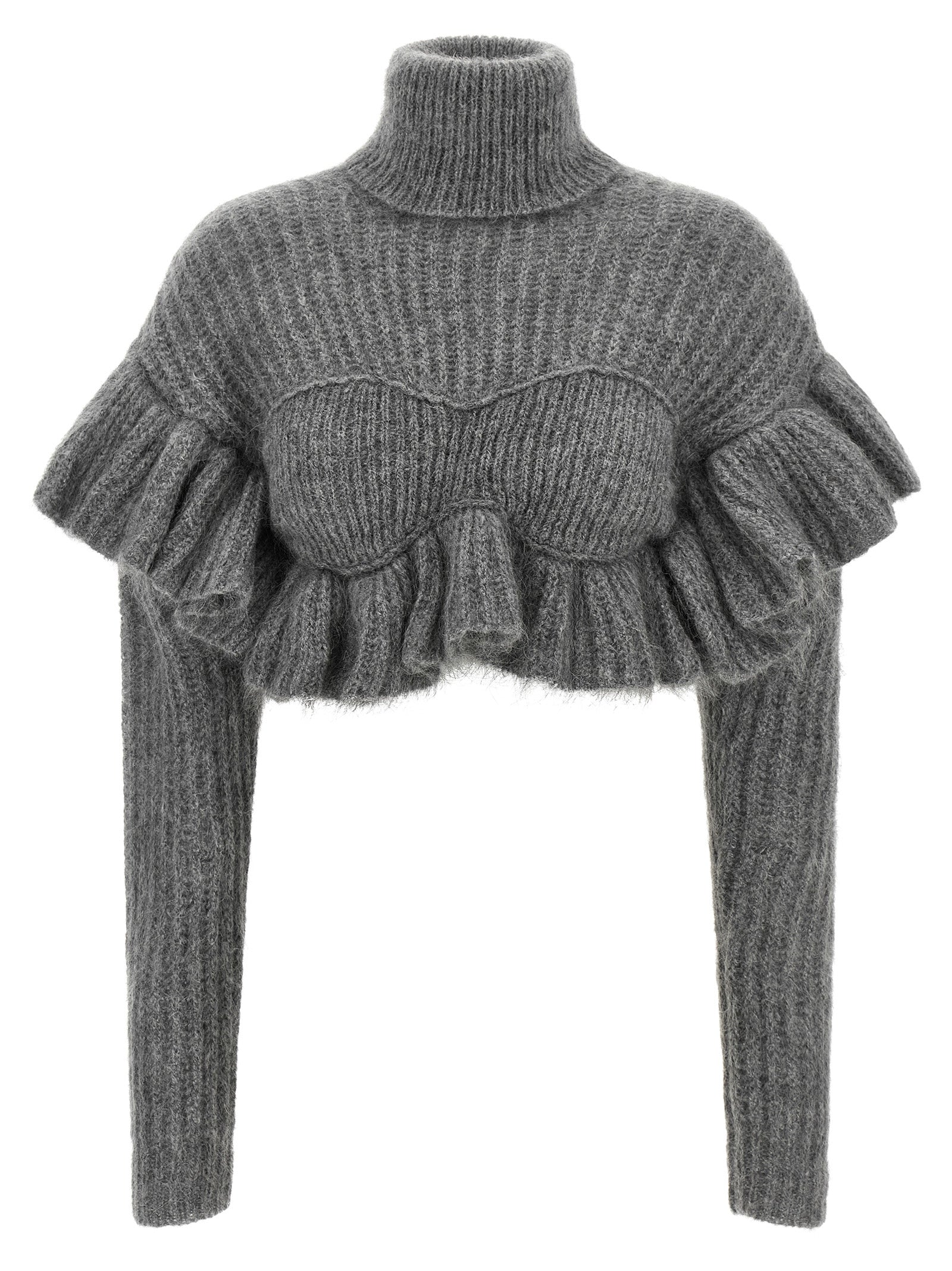 Gray Mohair Cardigan