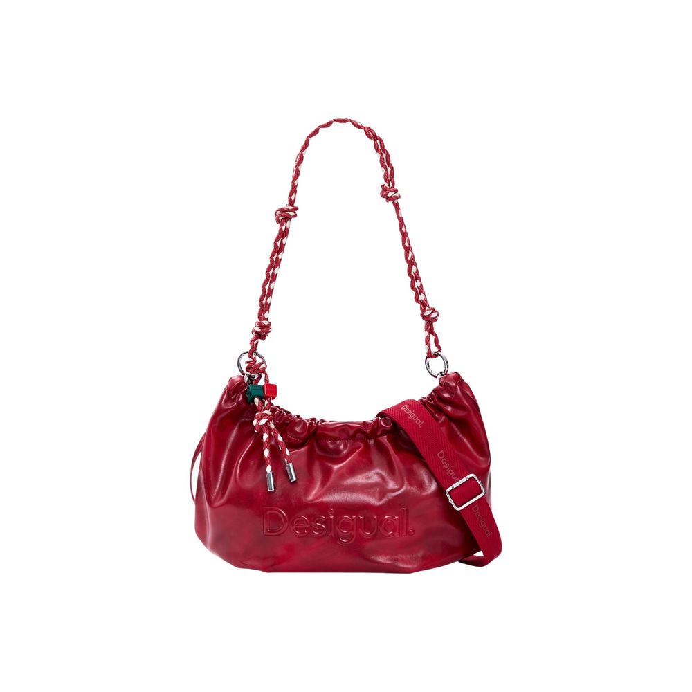 Red Polyester Handbag