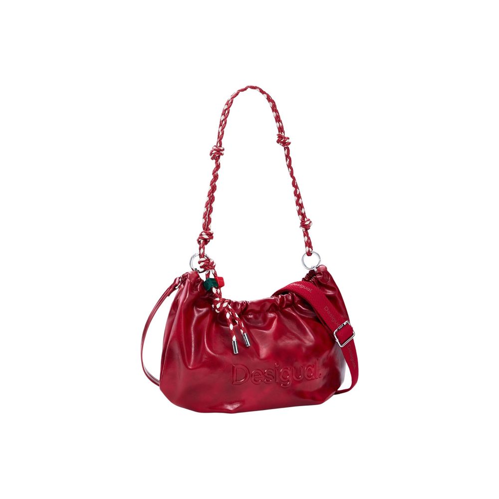 Red Polyester Handbag