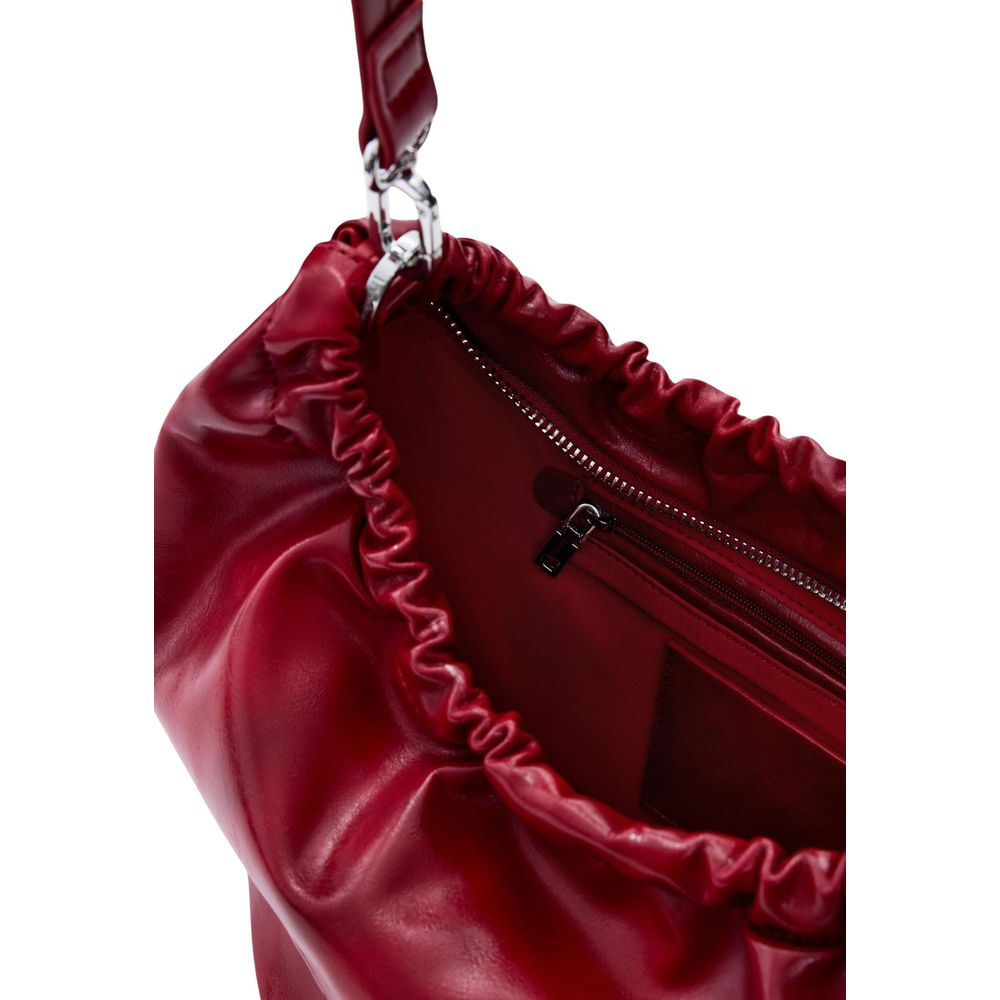 Red Polyester Handbag