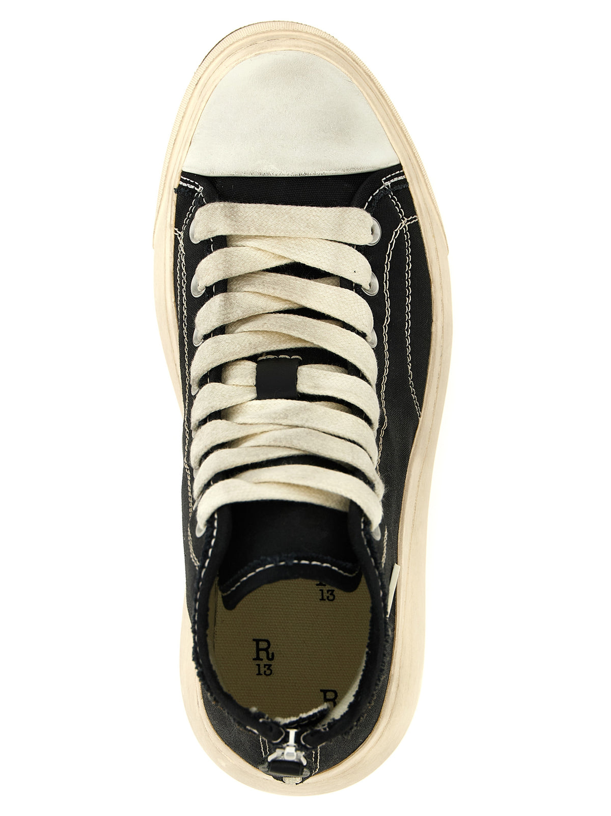 Black Cotton High Top Sneakers