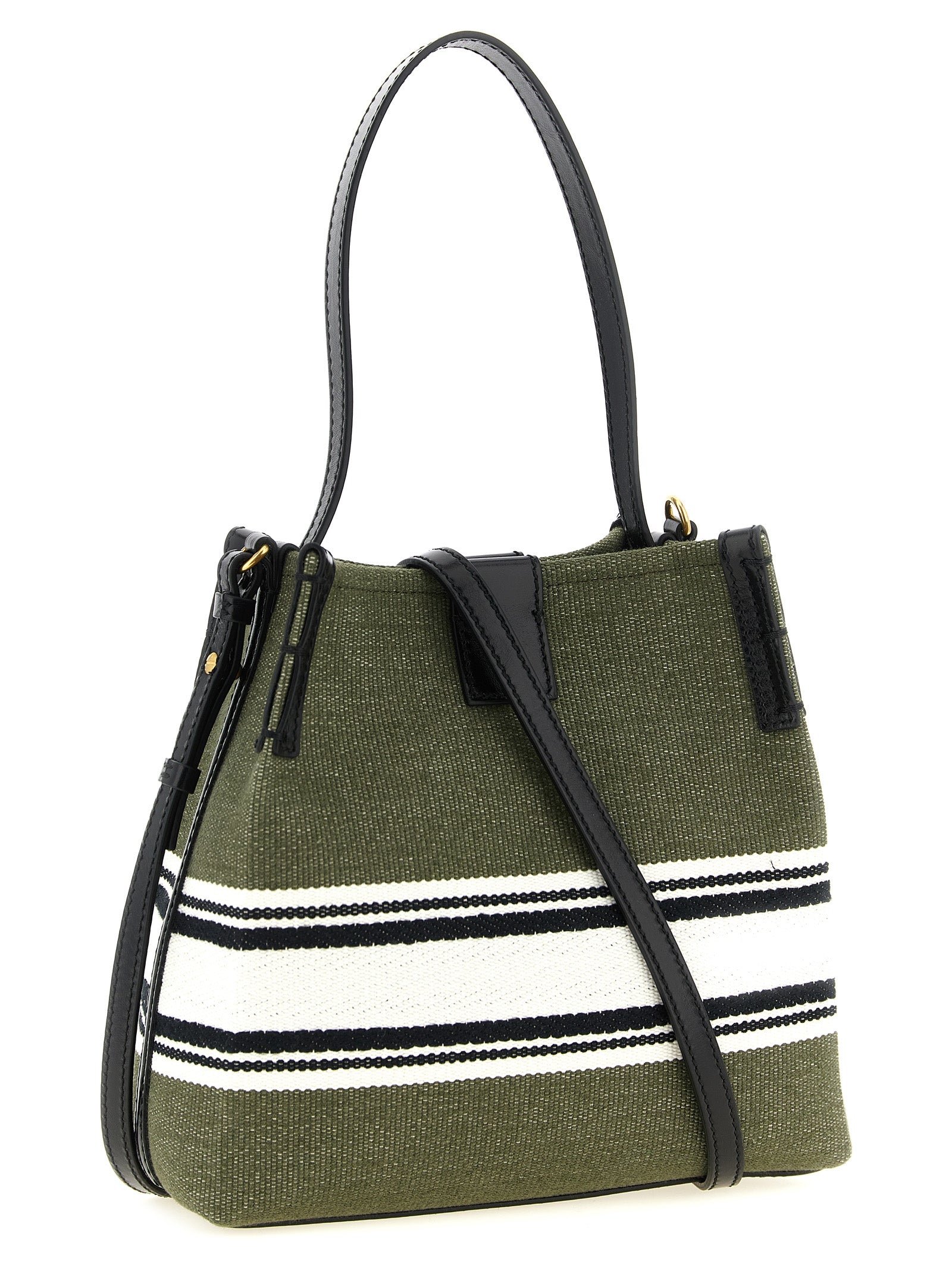 Bicolor Cotton Handbag