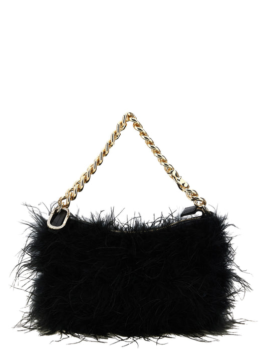 Black Polyester Clutch Bag