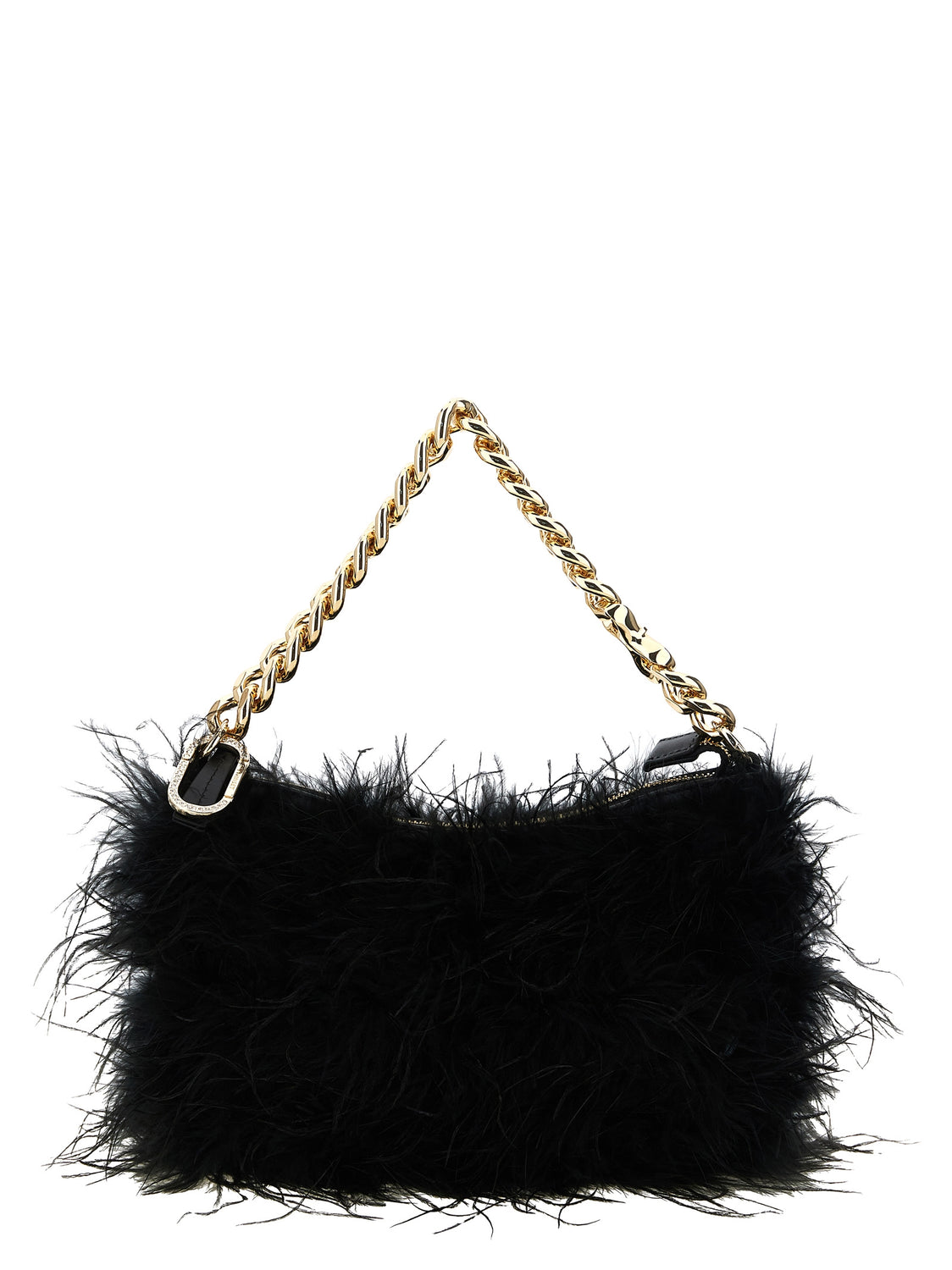 Black Polyester Clutch Bag