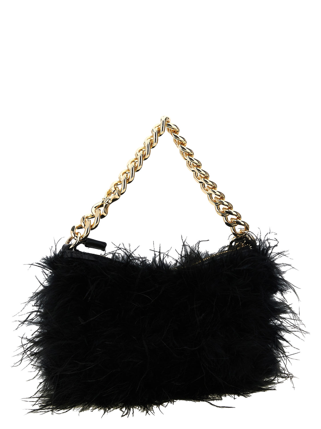 Black Polyester Clutch Bag