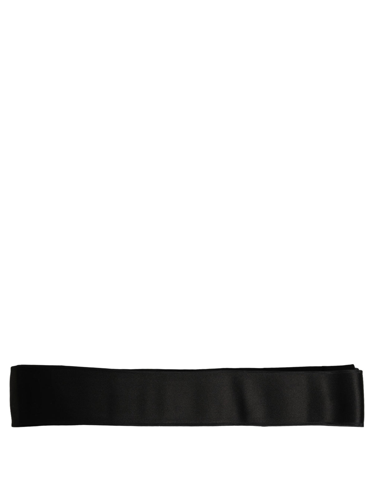 Black Satin Silk Wide Band Waist Cintura Belt