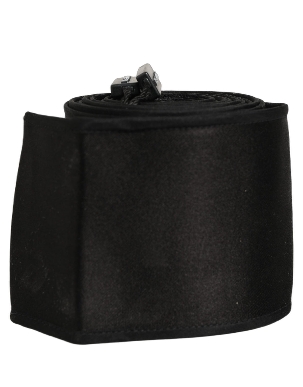 Black Satin Silk Wide Band Waist Cintura Belt