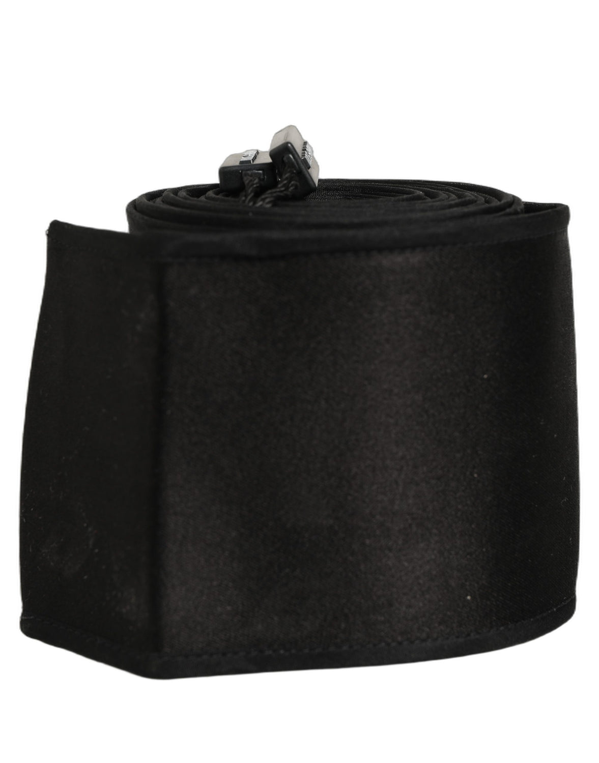 Black Satin Silk Wide Band Waist Cintura Belt