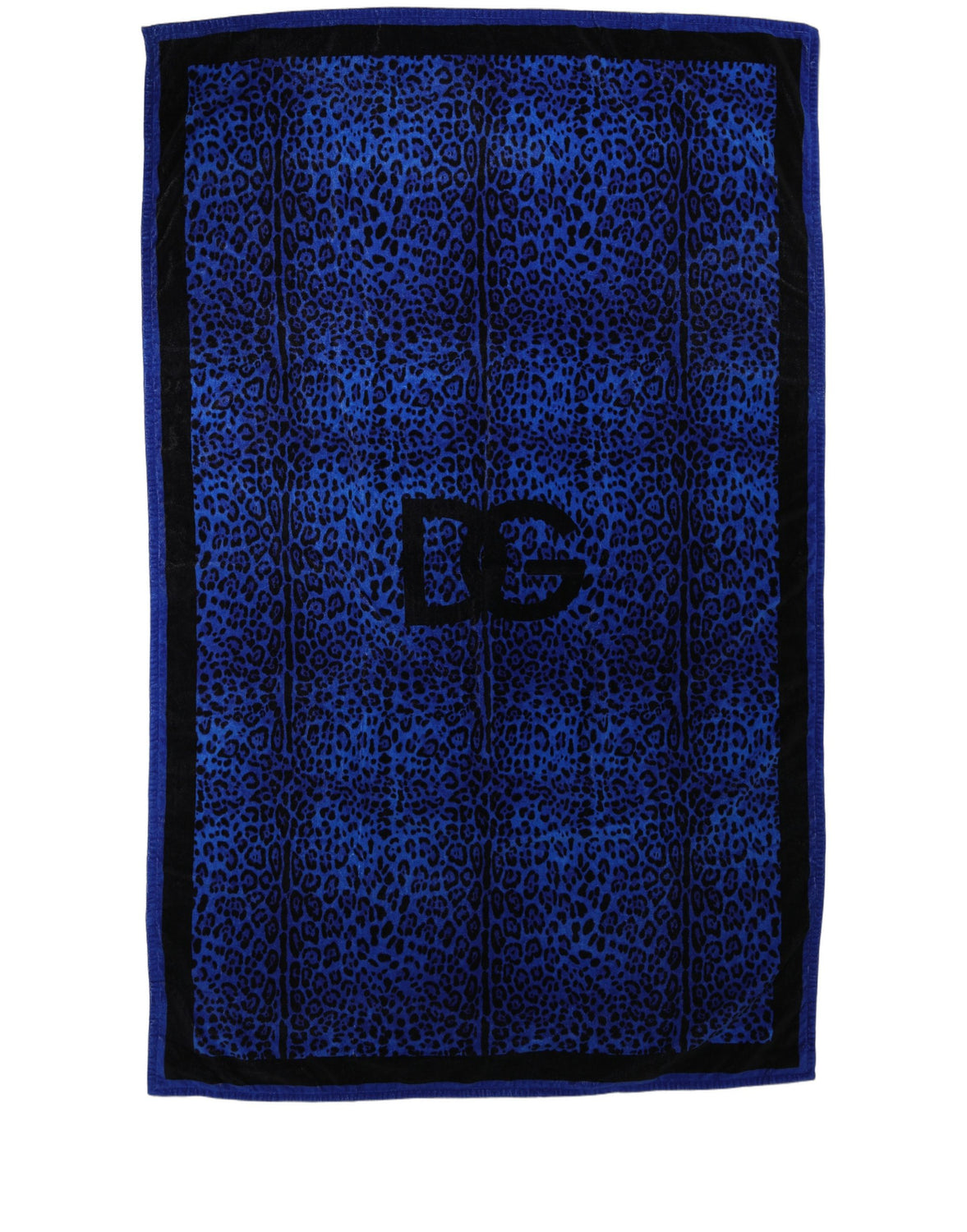 Royal Blue Leopard DG Logo 100% Cotton Beach Towel