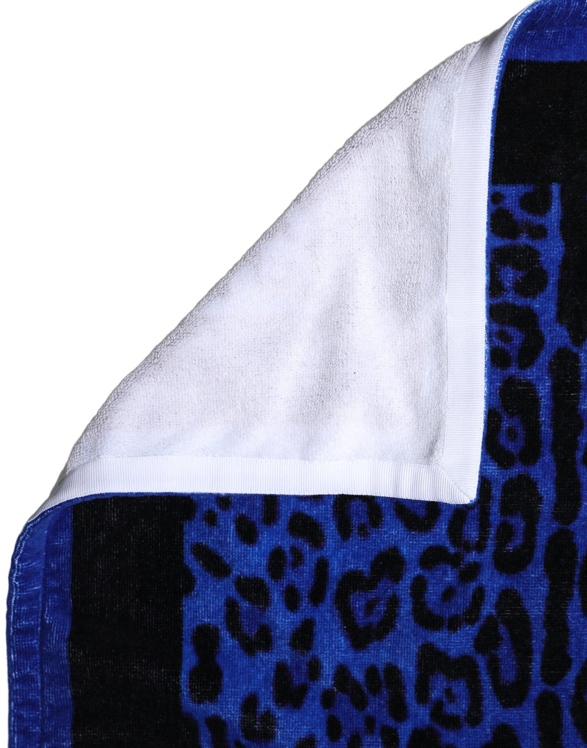 Royal Blue Leopard DG Logo 100% Cotton Beach Towel
