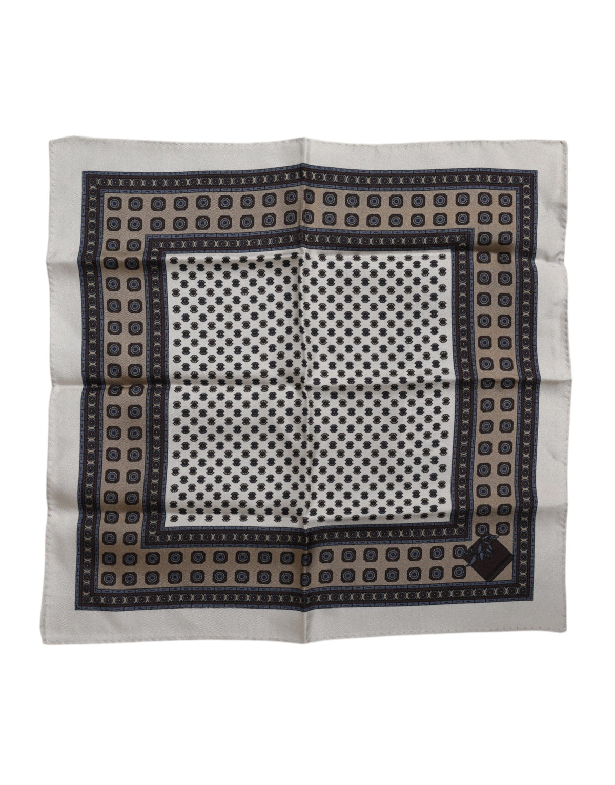 Multicolor Geometric Handkerchief Pocket Scarf