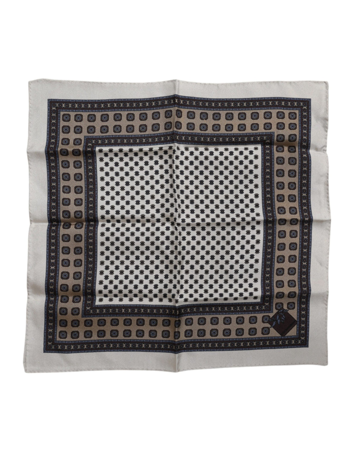 Multicolor Geometric Handkerchief Pocket Scarf