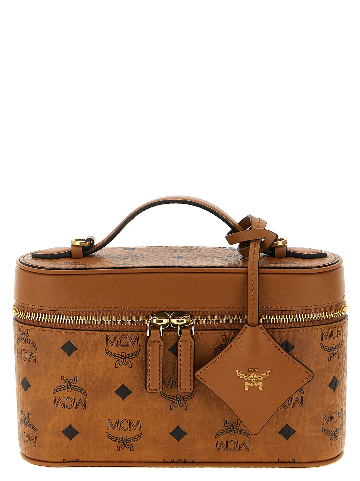 Brown Polyethylene Crossbody Bag