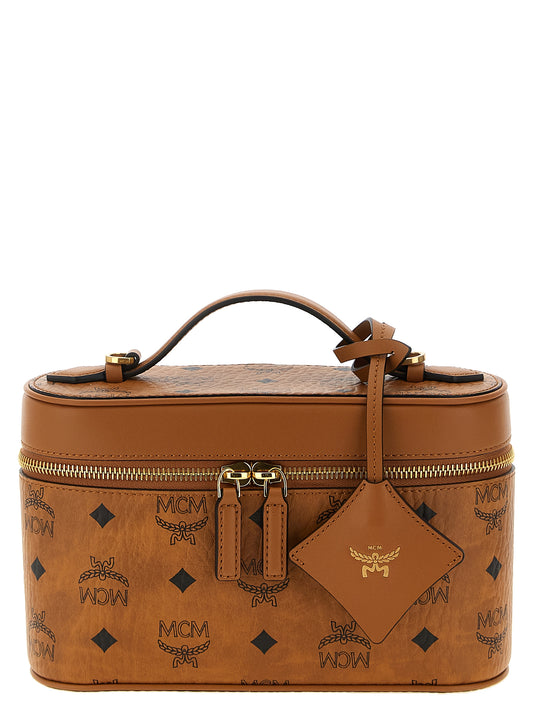 Brown Polyethylene Crossbody Bag