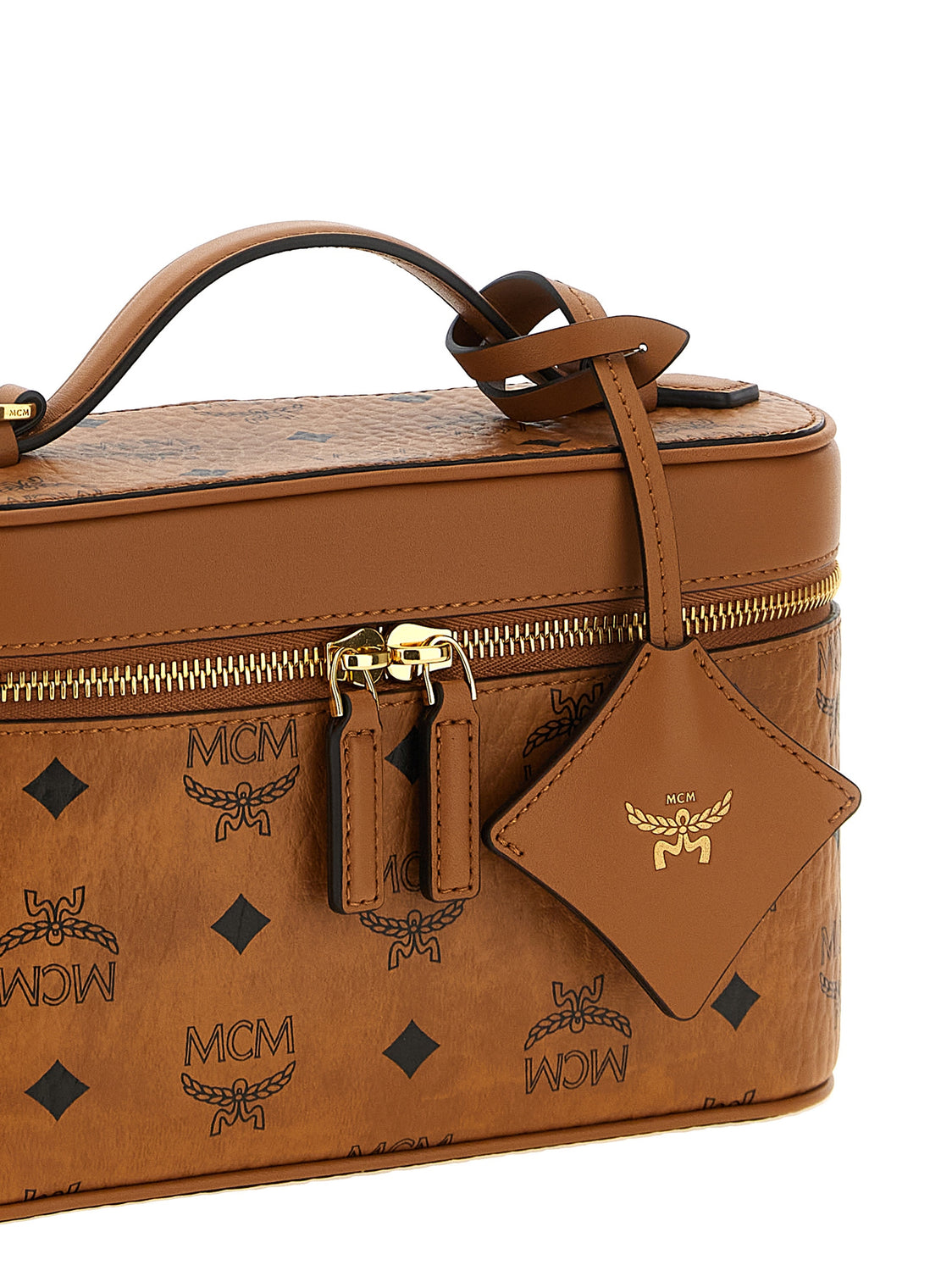 Brown Polyethylene Crossbody Bag