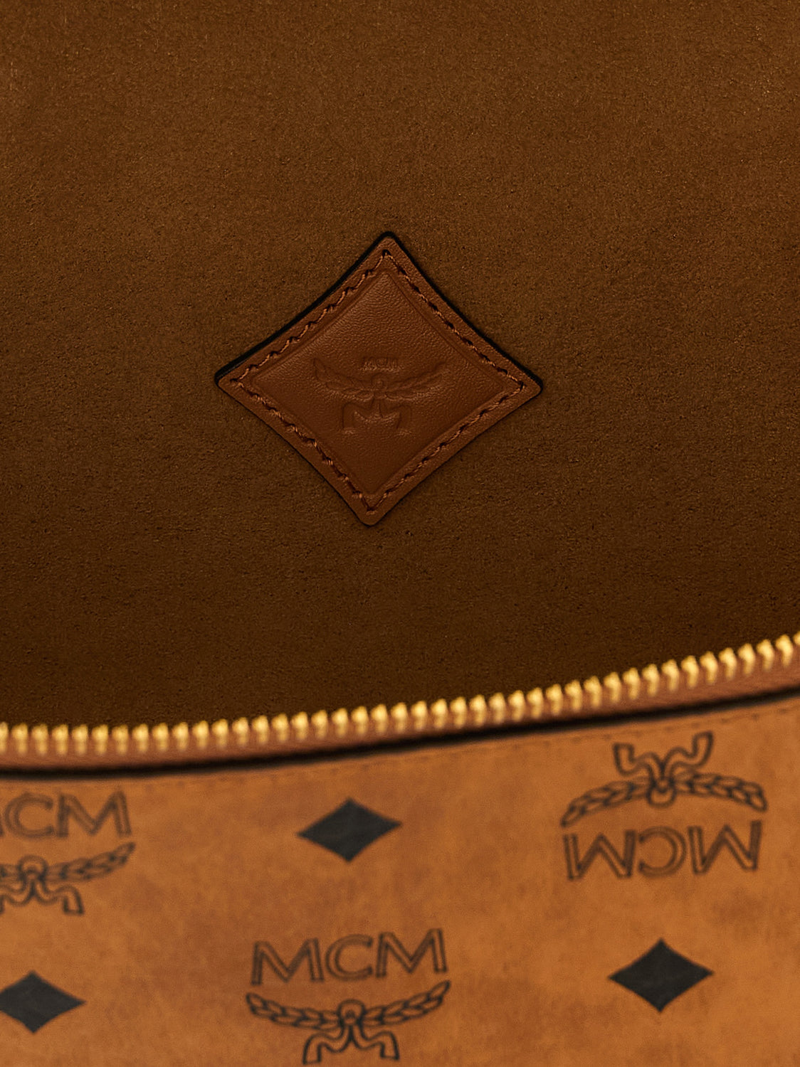 Brown Polyethylene Crossbody Bag