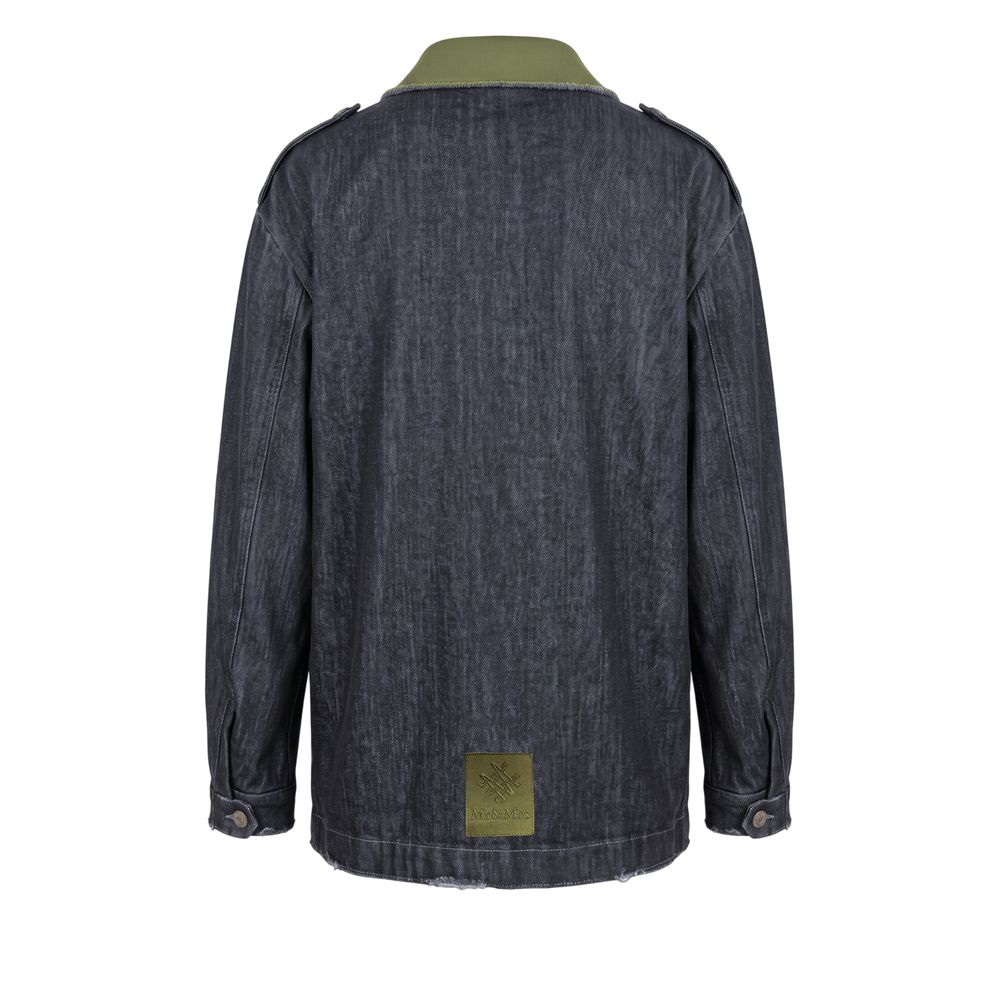 Grey Cotton Men Jacket