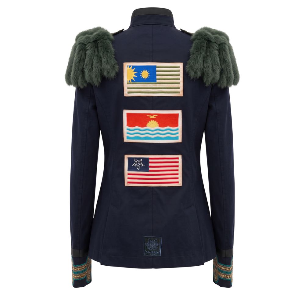 Blue Cotton Women's Jacket