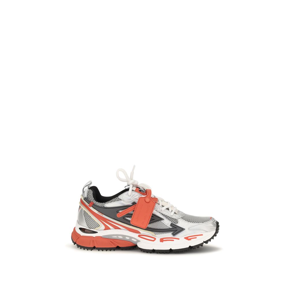 Red Polyethylene Athletic Sneakers