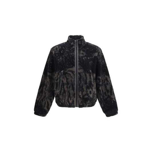 Brown Polyester Full-Length Jacket