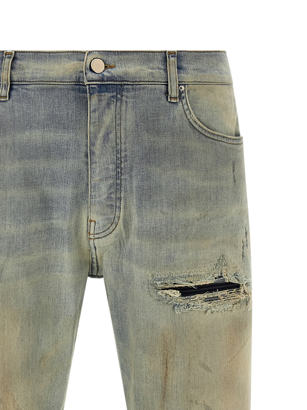 Beige Cotton Jeans Denim