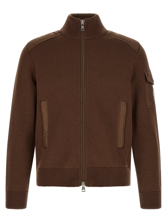 Brown Polyamide Cardigan
