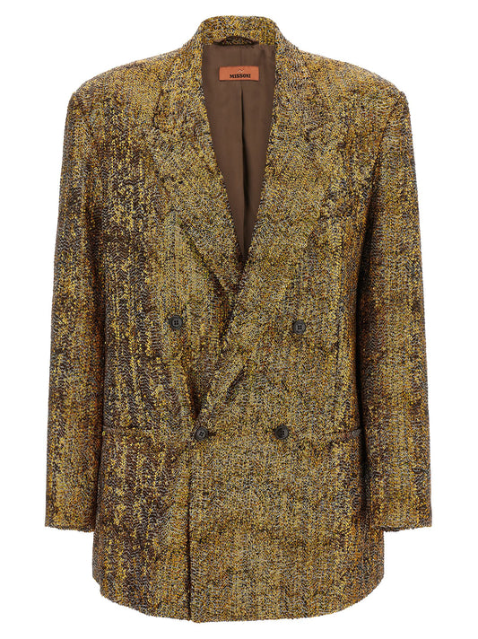 Gold Polyester Blazer