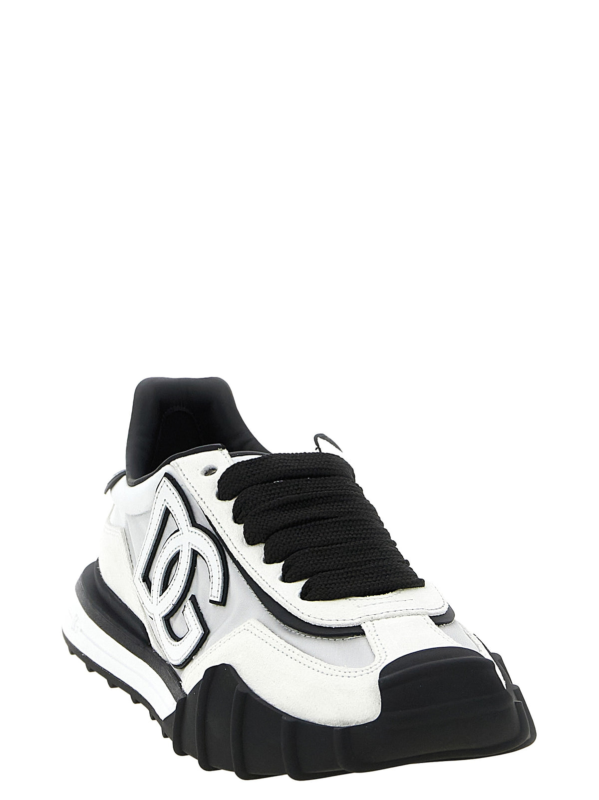 Bicolor Polyamide Athletic Sneakers