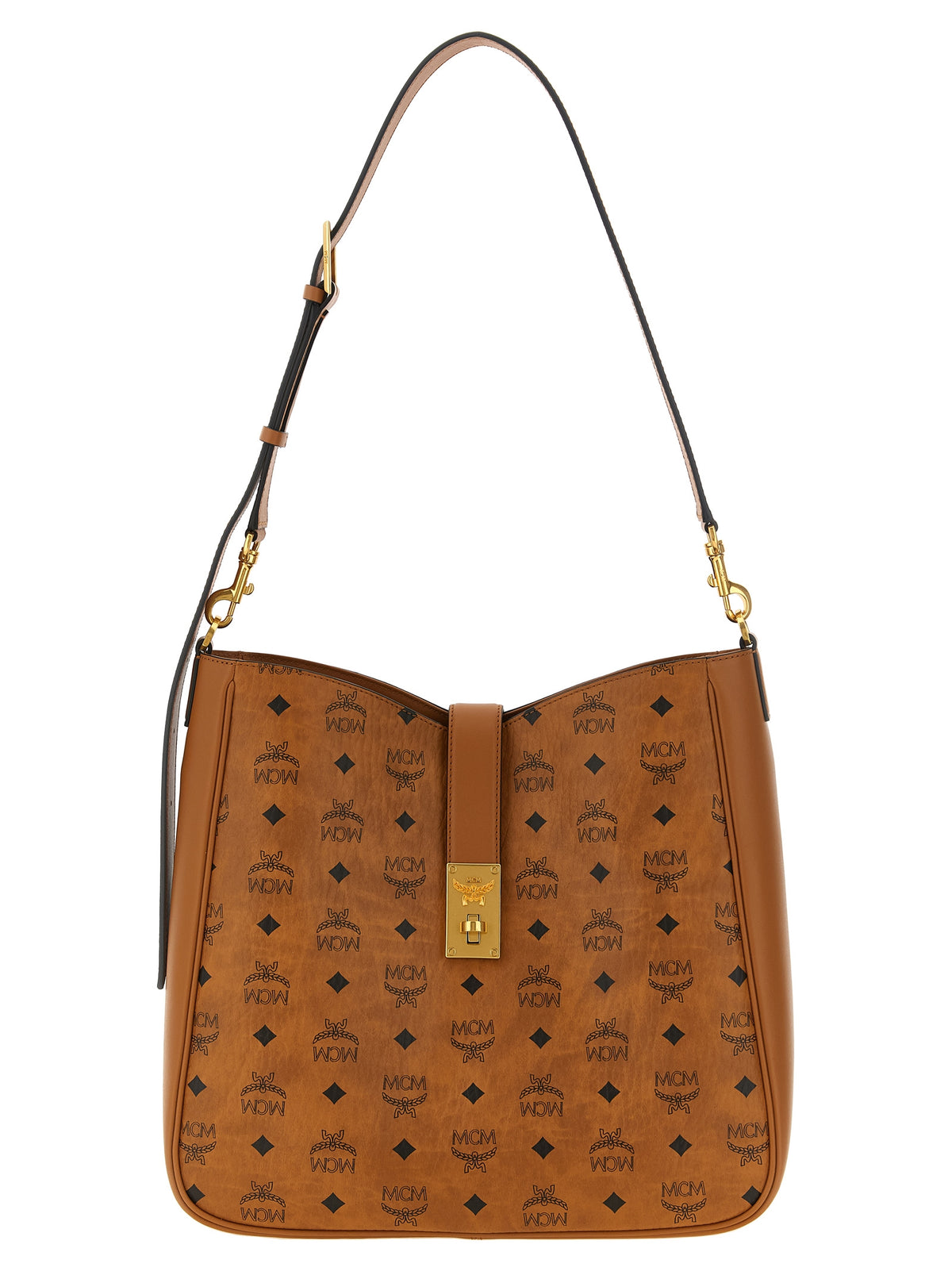 Brown Polyethylene Shoulder Bag