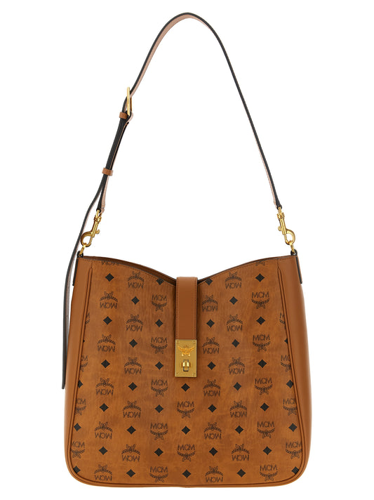Brown Polyethylene Shoulder Bag