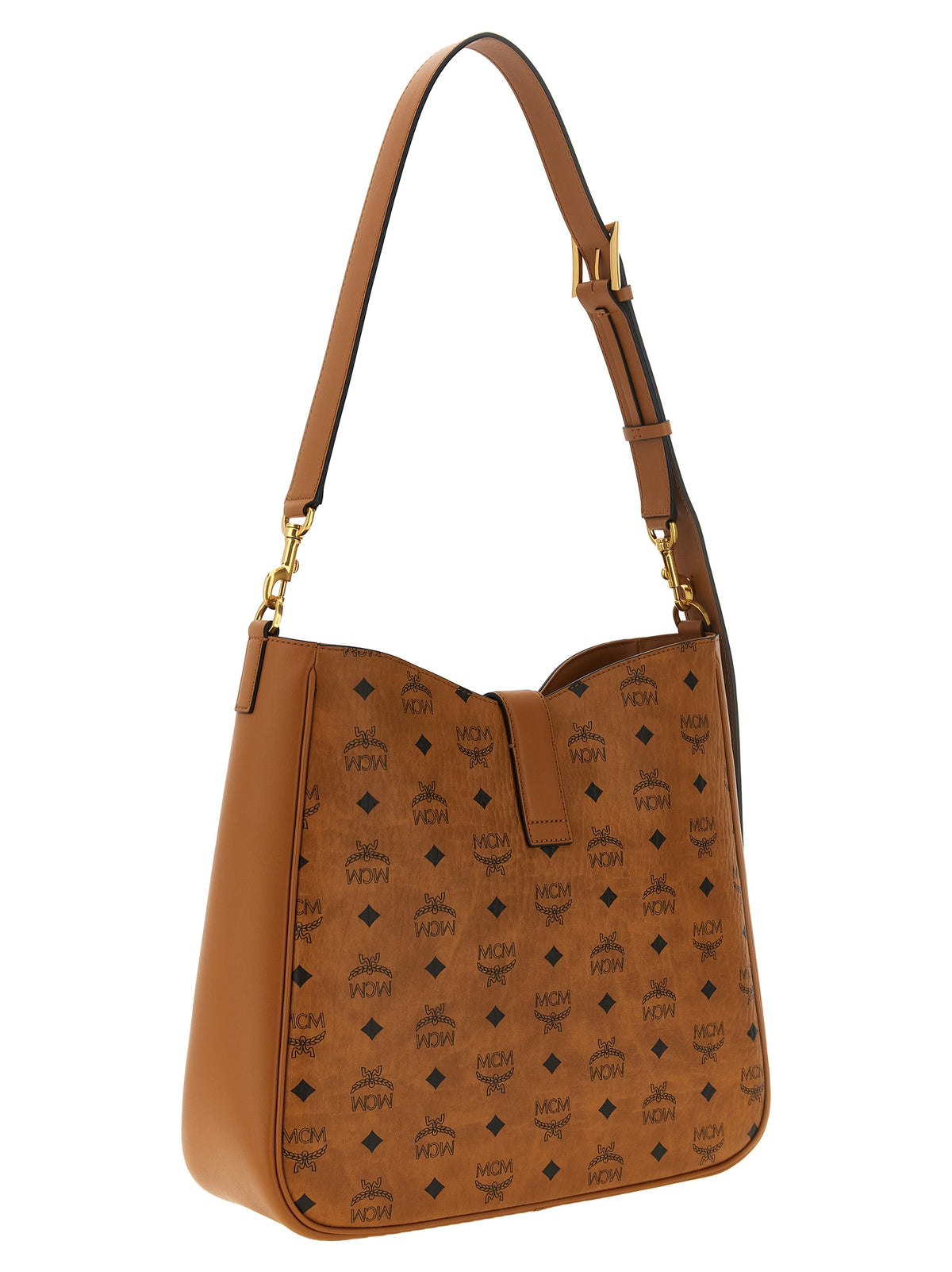Brown Polyethylene Shoulder Bag