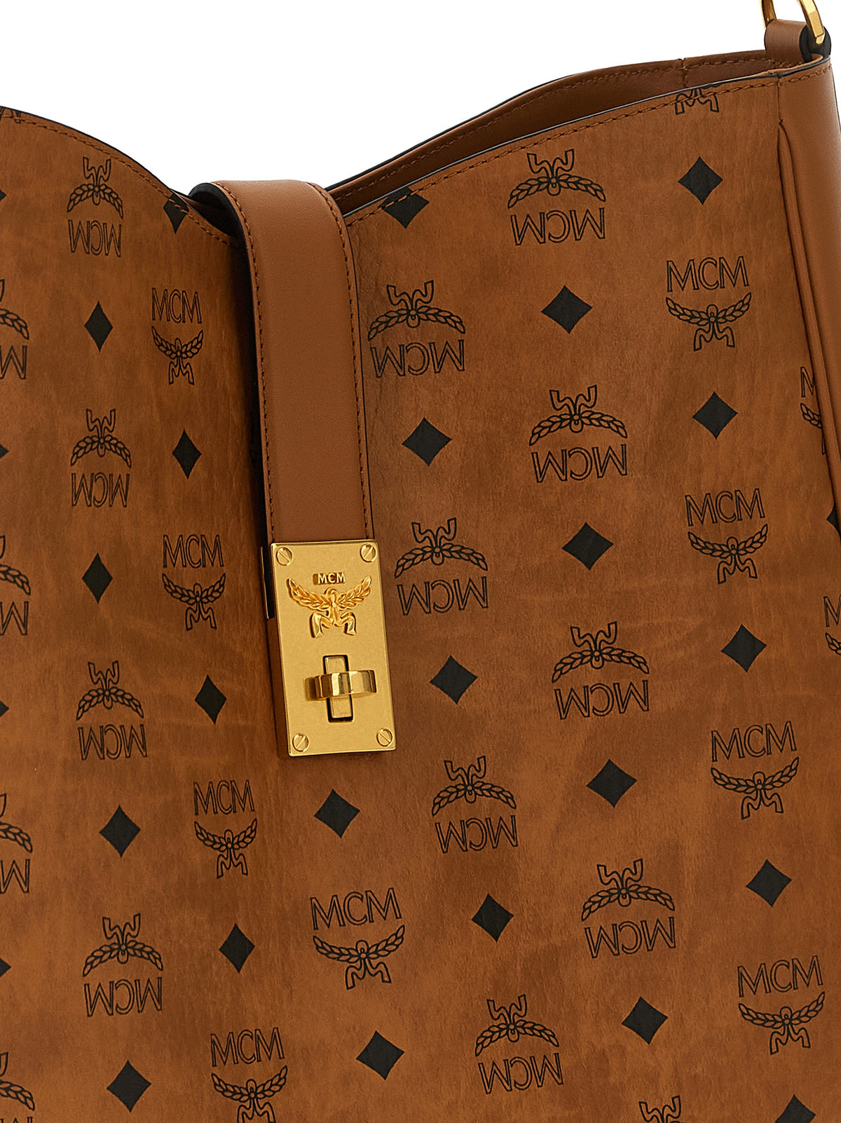 Brown Polyethylene Shoulder Bag