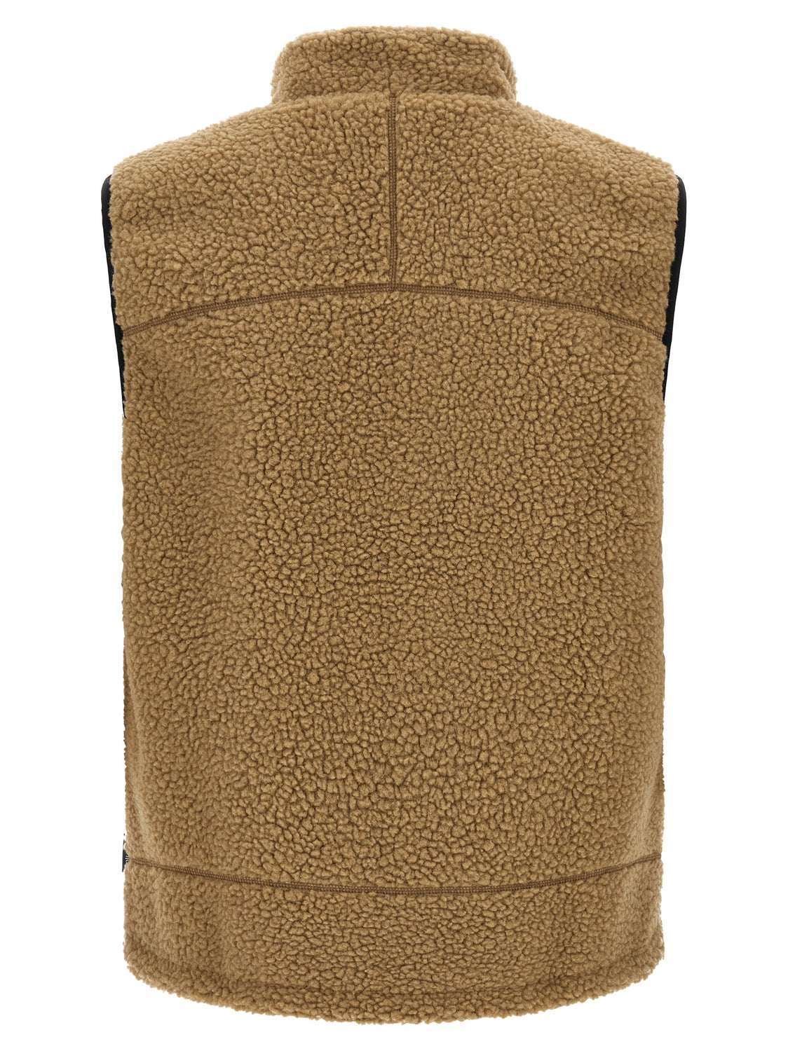 Beige Polyester Sleeveless Jacket