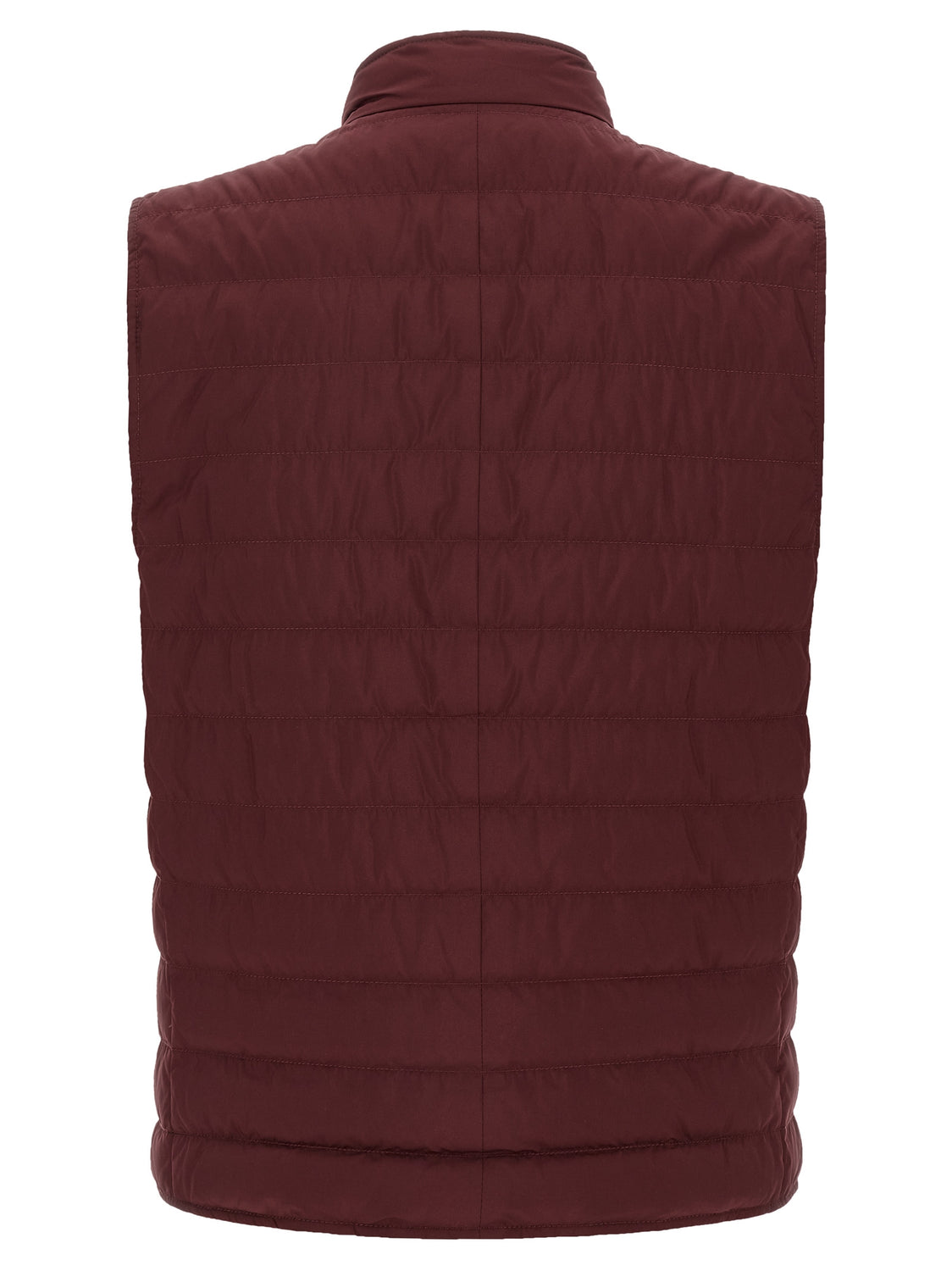 Bordeaux Polyester Sleeveless Jacket