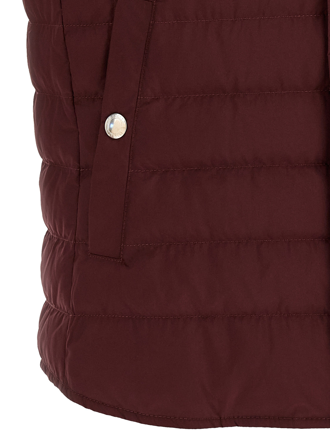 Bordeaux Polyester Sleeveless Jacket