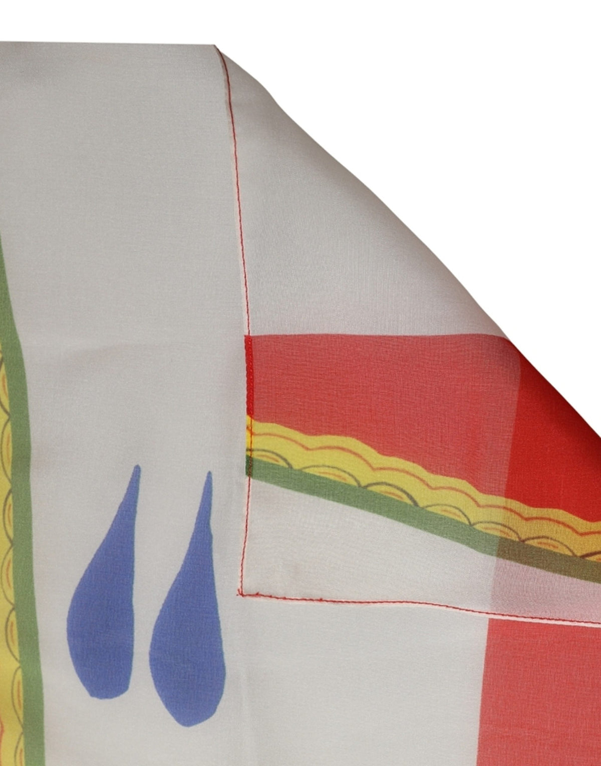 Multicolor Abstract Square Foulard Scarf