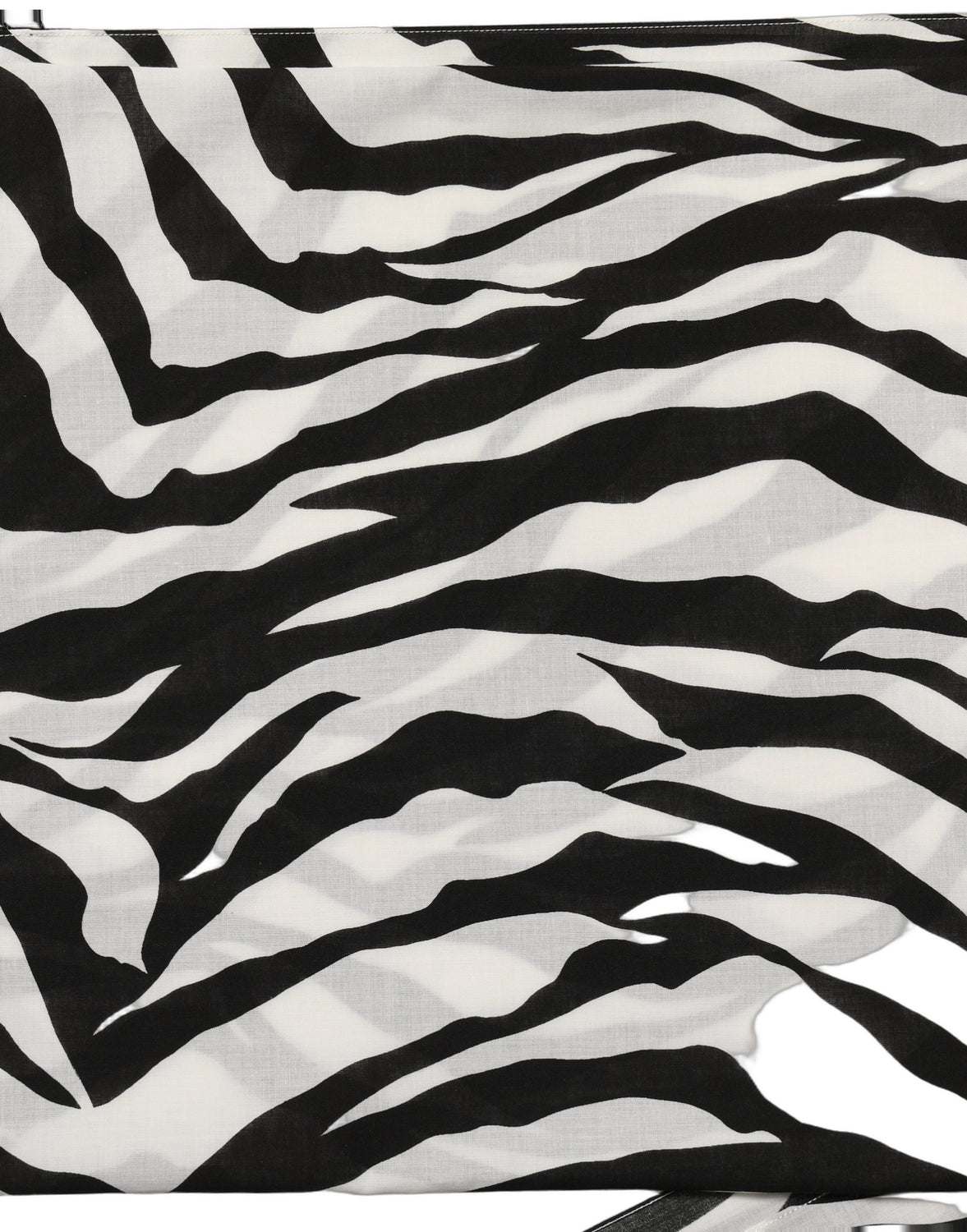 Black White Zebra Cotton Lace Stole Scarf