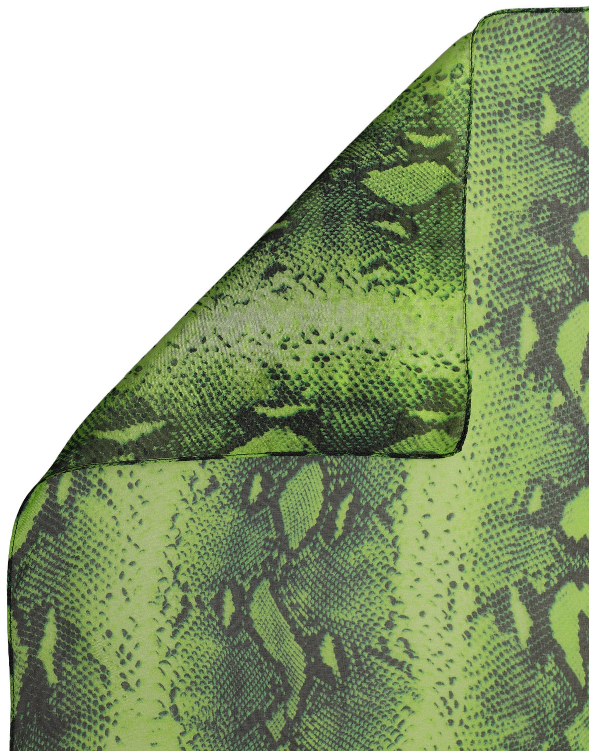 Green Black Printed Silk Sheer Stole Scarf