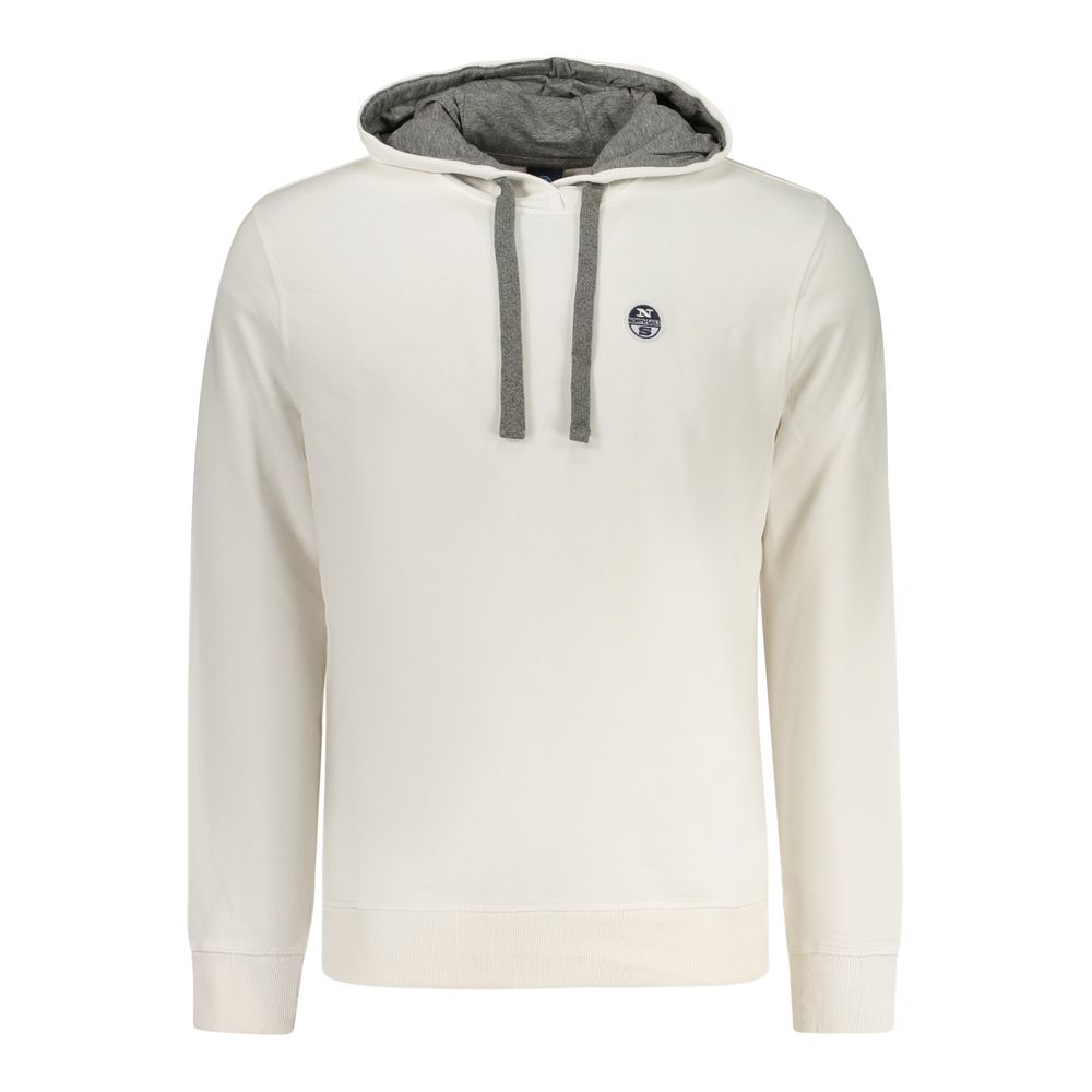 White Cotton Men's Hoodie