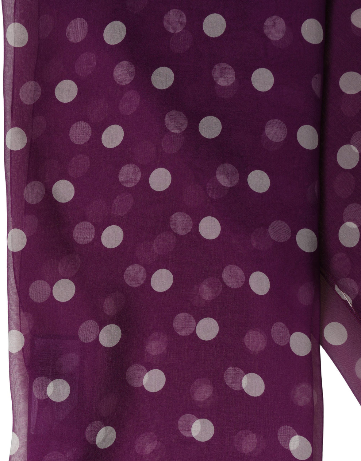 Purple White Polka Dot Square Foulard Scarf