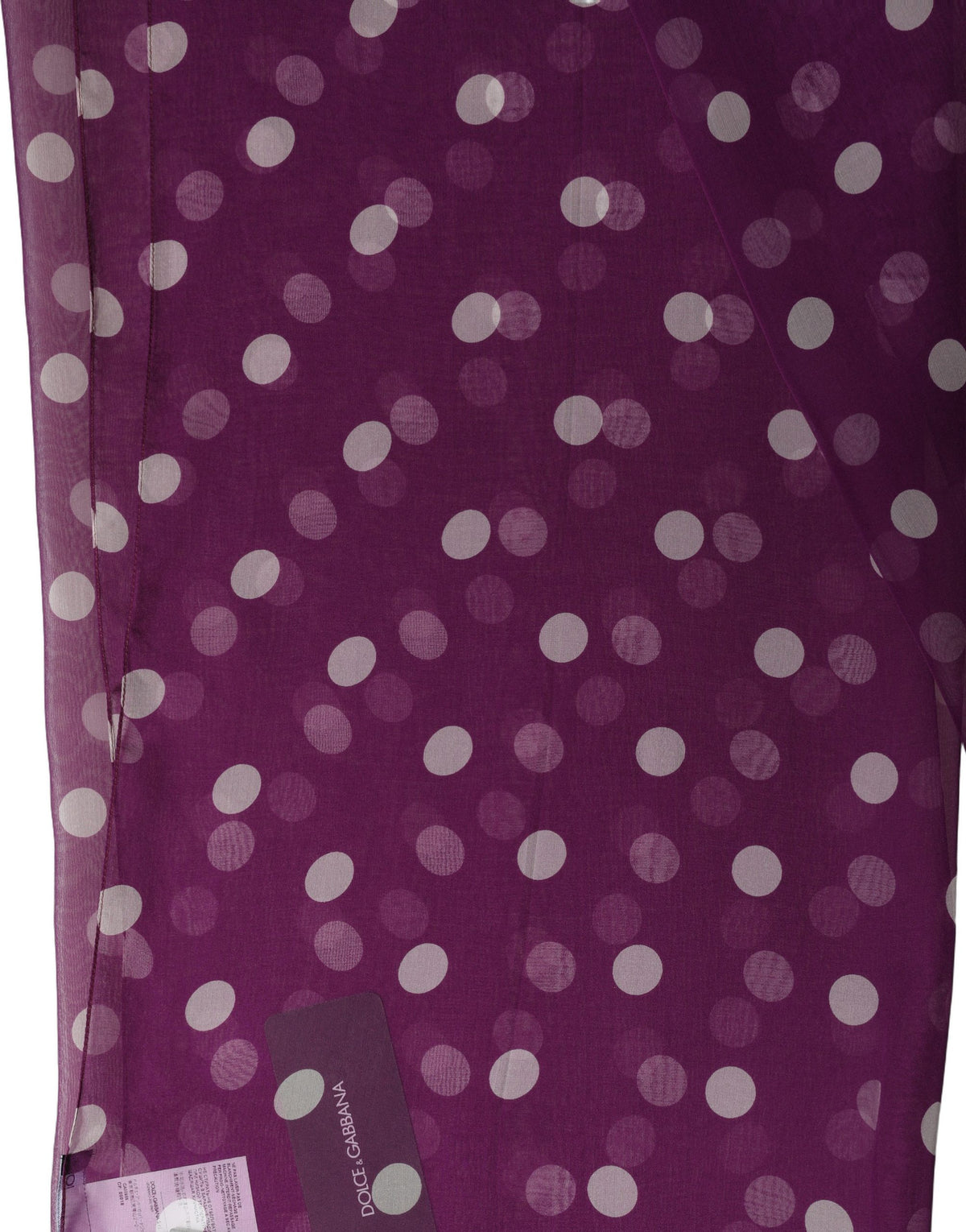 Purple White Polka Dot Shawl Stole Scarf