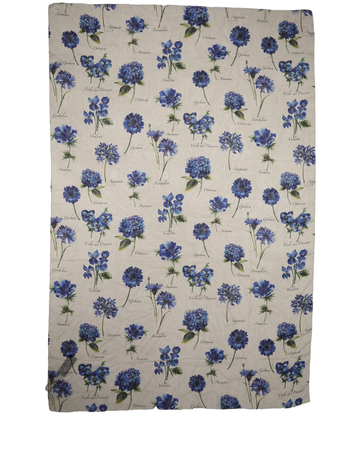 White Silk Floral Chiffon Long Stole Scarf