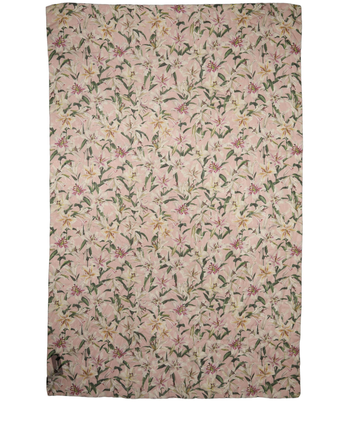 Pink Silk Floral Chiffon Long Stole Scarf