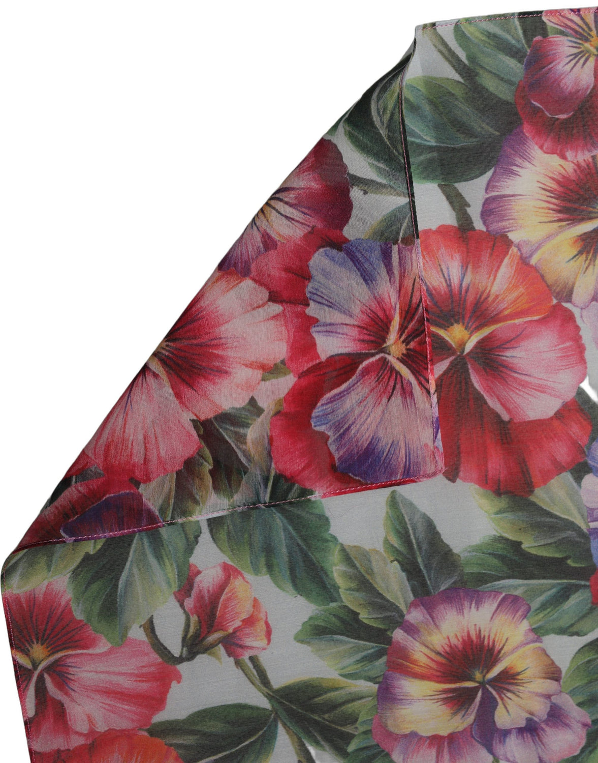 Multicolor Floral Cotton Lace Stole Scarf