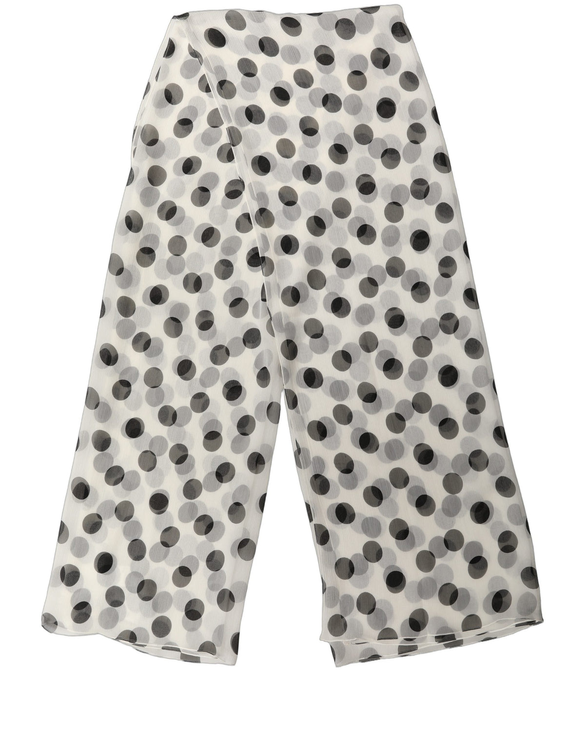 White Black Polka Dot Shawl Stole Scarf